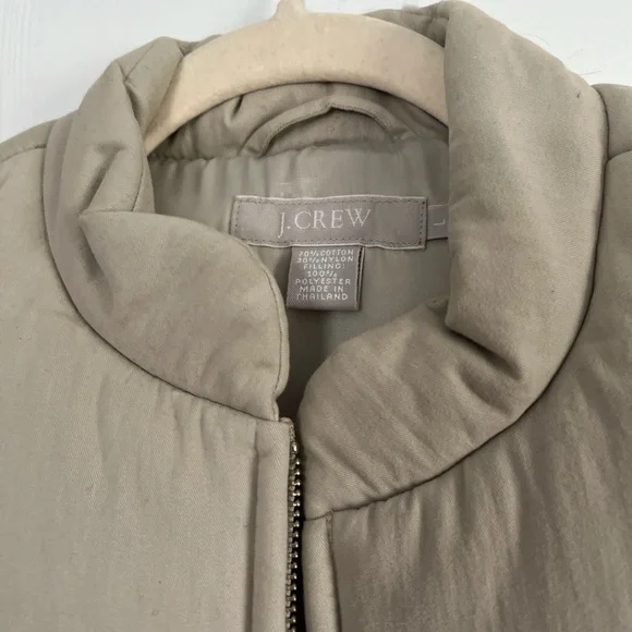 J.Crew Women's Beige Puffer Vest - Picture 2 of 4